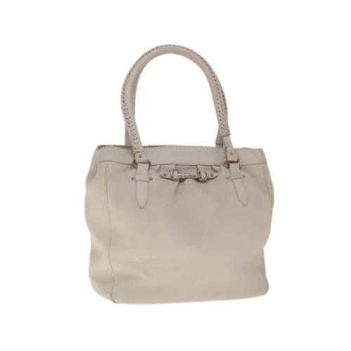 Pre-owned Leather dior-bags Dior Vintage , White , Dames