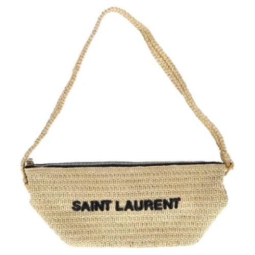 Pre-owned Raffia shoulder-bags Yves Saint Laurent Vintage , Beige , Da...