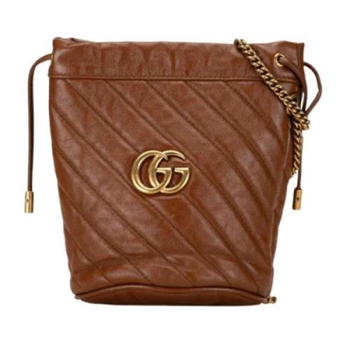 Pre-owned Leather gucci-bags Gucci Vintage , Brown , Dames