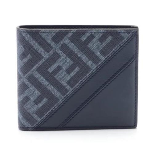 Pre-owned Leather wallets Fendi Vintage , Blue , Dames