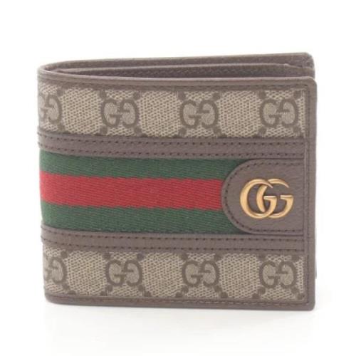 Pre-owned Leather wallets Gucci Vintage , Beige , Dames