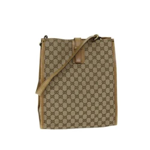 Pre-owned Canvas gucci-bags Gucci Vintage , Beige , Dames