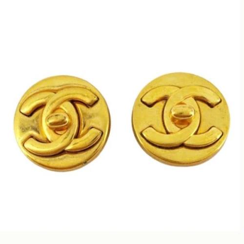 Pre-owned Metal chanel-jewelry Chanel Vintage , Yellow , Dames