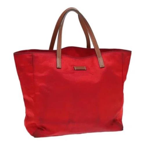 Pre-owned Canvas totes Gucci Vintage , Red , Dames