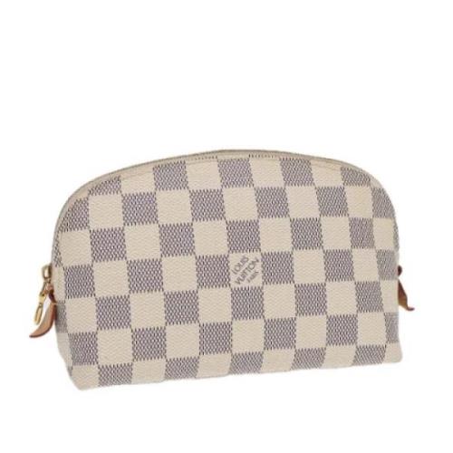 Pre-owned Canvas pouches Louis Vuitton Vintage , White , Dames