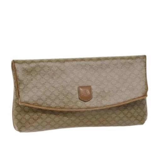 Pre-owned Canvas clutches Celine Vintage , Beige , Dames