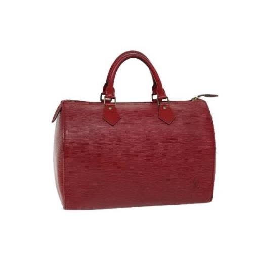 Pre-owned Leather handbags Louis Vuitton Vintage , Red , Dames