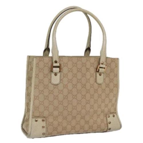 Pre-owned Canvas handbags Gucci Vintage , Beige , Dames