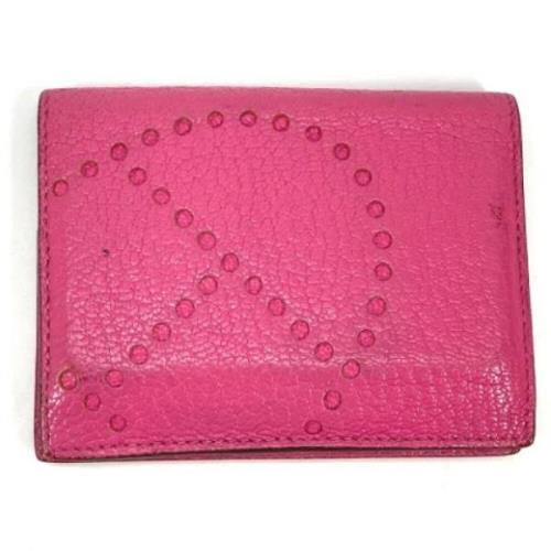 Pre-owned Leather wallets Hermès Vintage , Pink , Dames