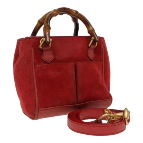 Pre-owned Suede handbags Gucci Vintage , Red , Dames