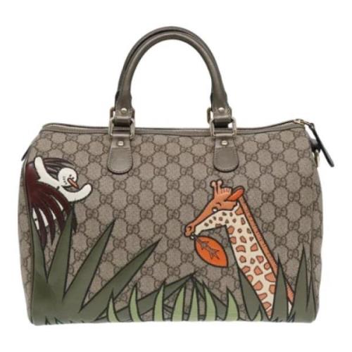 Pre-owned Canvas handbags Gucci Vintage , Beige , Dames