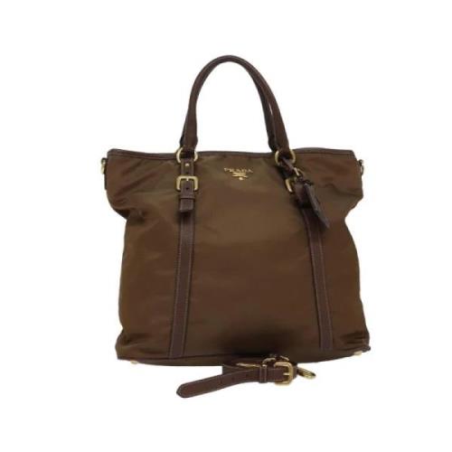 Pre-owned Nylon prada-bags Prada Vintage , Brown , Dames