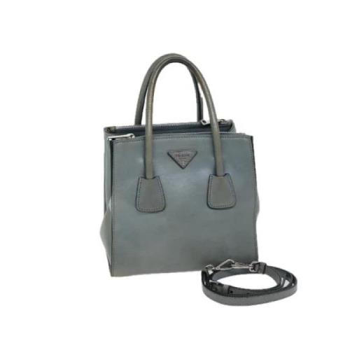 Pre-owned Leather prada-bags Prada Vintage , Gray , Dames