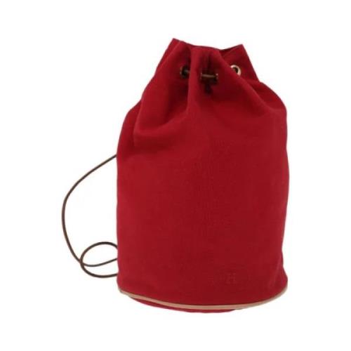 Pre-owned Canvas shoulder-bags Hermès Vintage , Red , Dames