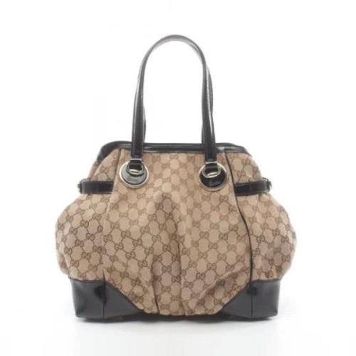 Pre-owned Leather gucci-bags Gucci Vintage , Beige , Dames