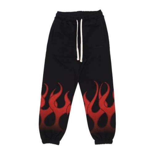 Flames Zwart/Rood Lichtgewicht Heren Trainingsbroek Vision OF Super , ...