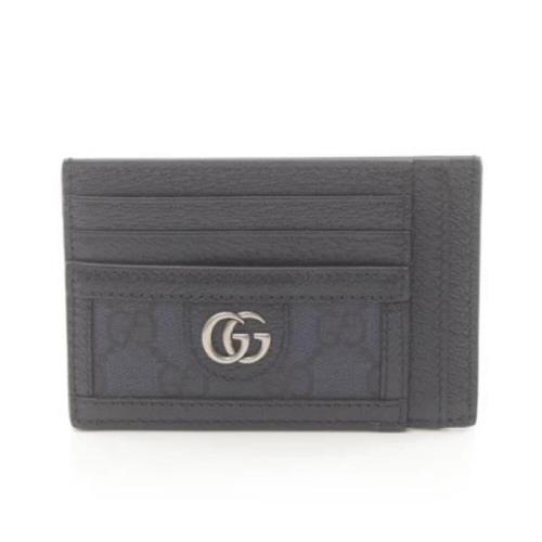 Pre-owned Leather wallets Gucci Vintage , Black , Dames