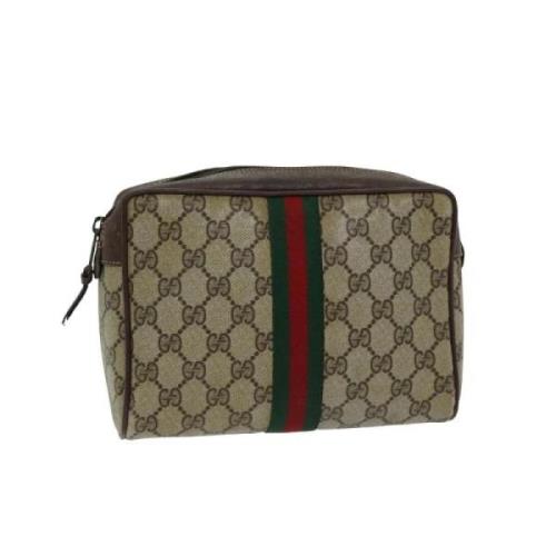 Pre-owned Canvas gucci-bags Gucci Vintage , Beige , Dames