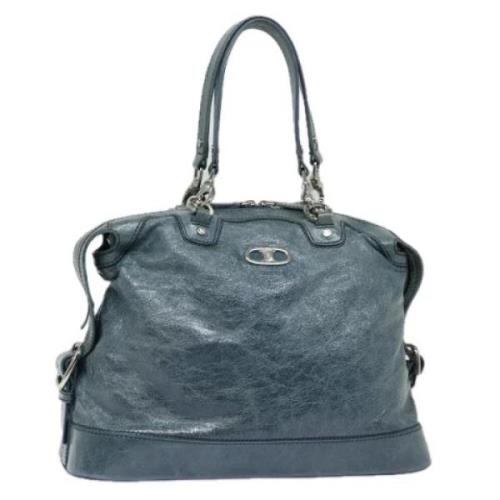 Pre-owned Leather totes Celine Vintage , Blue , Dames