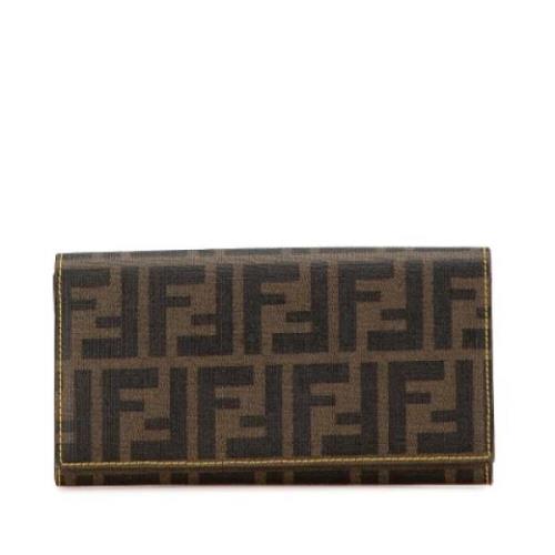 Pre-owned Canvas wallets Fendi Vintage , Brown , Dames