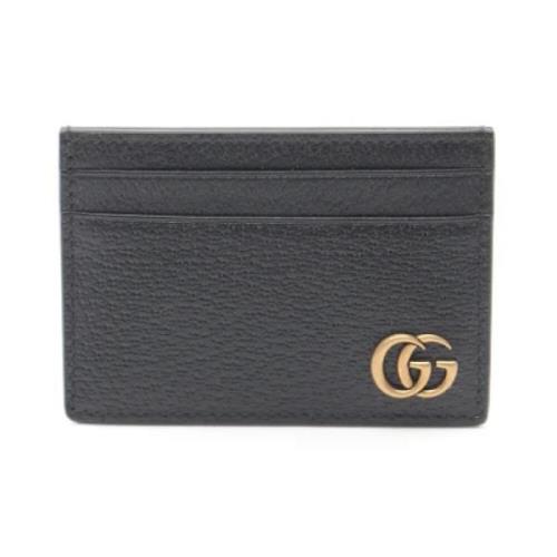 Pre-owned Leather wallets Gucci Vintage , Black , Dames