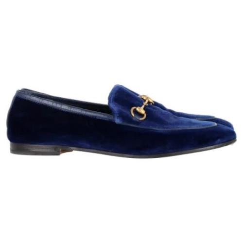 Pre-owned Velvet flats Gucci Vintage , Blue , Dames