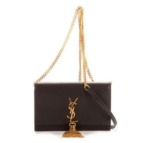 Pre-owned Leather shoulder-bags Yves Saint Laurent Vintage , Black , D...