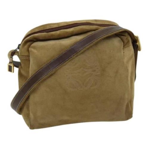 Pre-owned Suede shoulder-bags Loewe Pre-owned , Beige , Dames