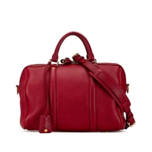 Pre-owned Leather handbags Louis Vuitton Vintage , Red , Dames