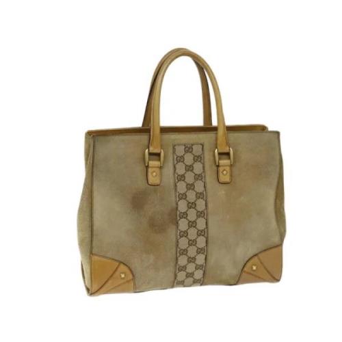 Pre-owned Suede gucci-bags Gucci Vintage , Beige , Dames