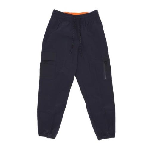 Zwarte Cargo Sportbroek Lichtgewicht Stof Nike , Black , Dames