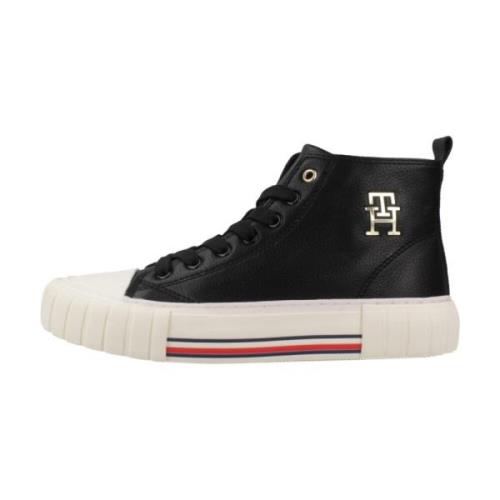 Hoge Top Lace-Up Sneaker Tommy Hilfiger , Black , Heren