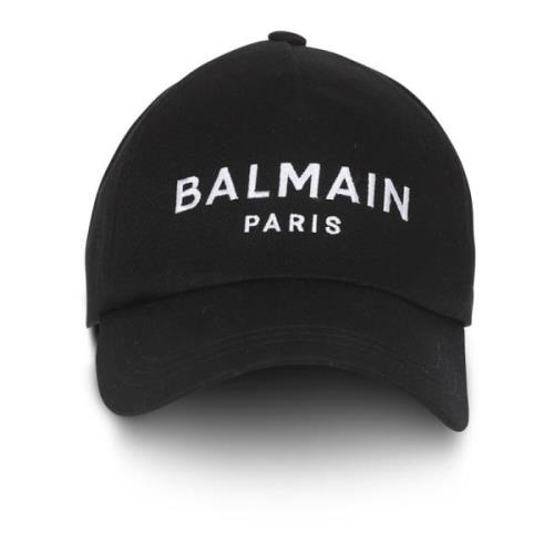 Geborduurde Parijse pet Balmain , Black , Dames