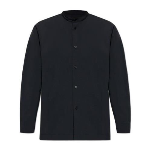 Staande Kraag Shirt Issey Miyake , Black , Heren