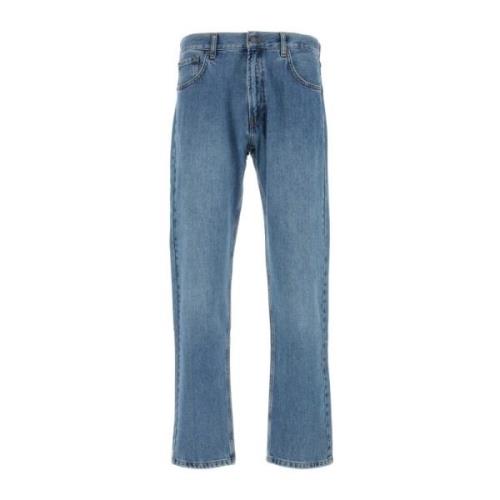 Klassieke Denim Straight Jeans voor Mannen Moschino , Blue , Heren