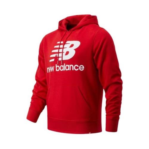 Hoodie met Ribdetails New Balance , Red , Heren