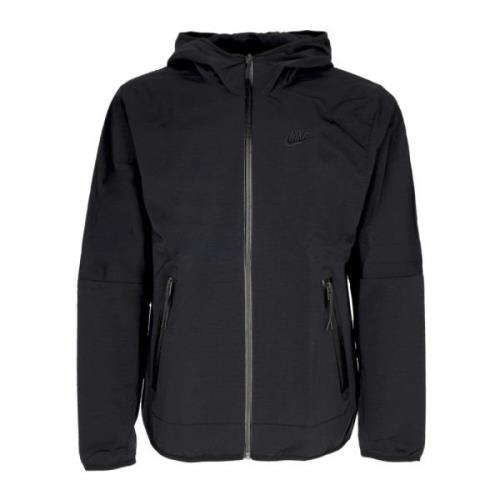 Tech Geweven Windbreaker Hoodie Zwart Nike , Black , Heren