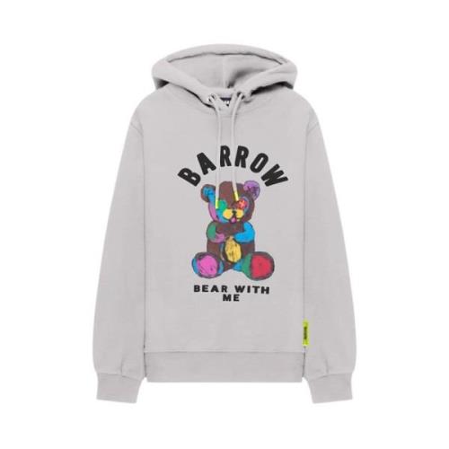 Hoodie met Teddybeer Print Barrow , Gray , Heren