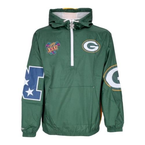 Green Bay Packers Windbreaker Anorak Jas Mitchell & Ness , Green , Her...