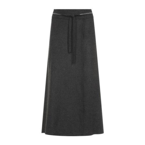 Grijze Elegante Rok Aw24 Peserico , Gray , Dames