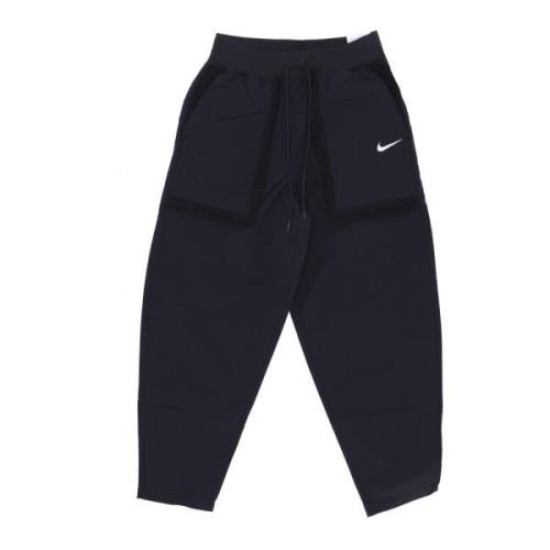 Hoge Taille Broek Zwart/Wit Nike , Black , Dames