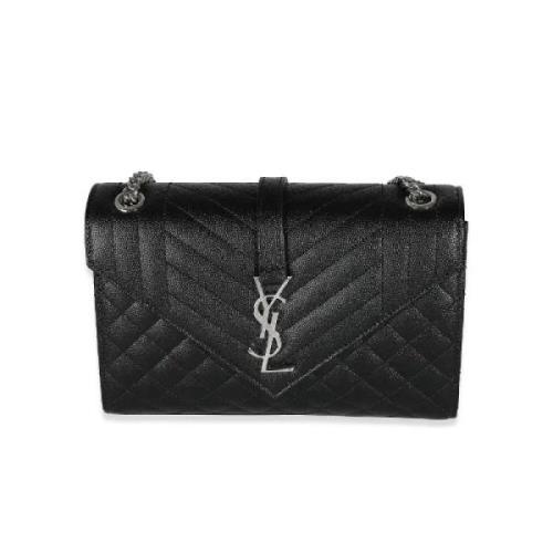 Pre-owned Leather shoulder-bags Yves Saint Laurent Vintage , Black , D...