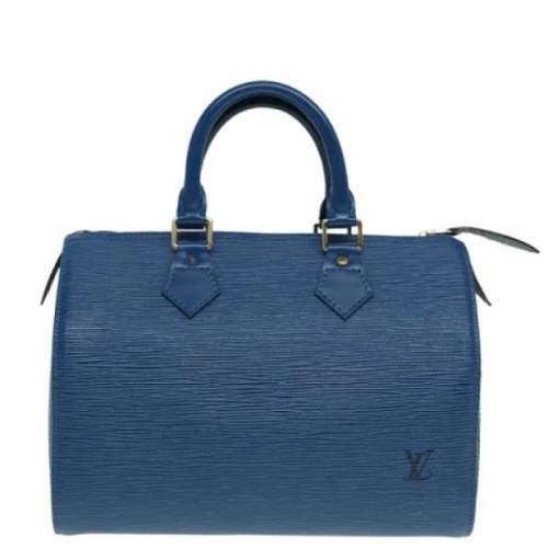 Pre-owned Leather handbags Louis Vuitton Vintage , Blue , Dames