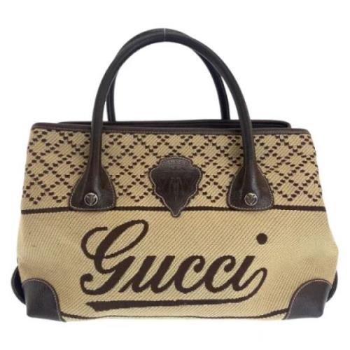 Pre-owned Canvas gucci-bags Gucci Vintage , Beige , Dames