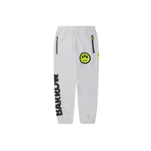 Witte katoenen trainingsbroek met logo Barrow , White , Heren