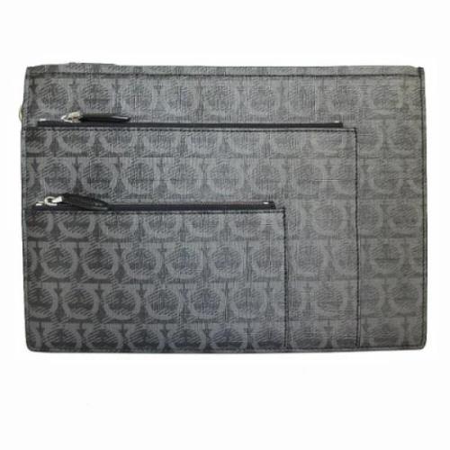 Pre-owned Plastic clutches Salvatore Ferragamo Pre-owned , Gray , Here...