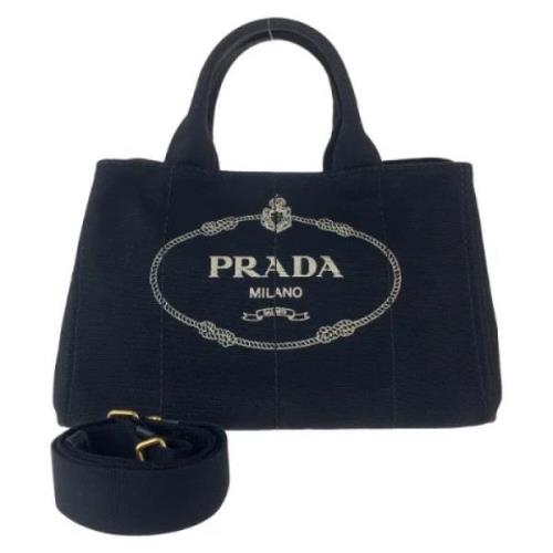 Pre-owned Canvas prada-bags Prada Vintage , Black , Dames