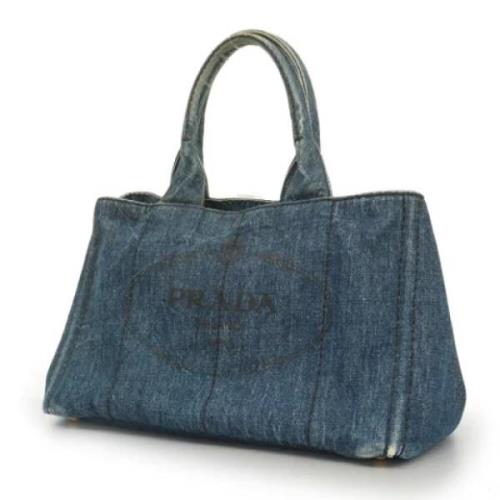 Pre-owned Denim prada-bags Prada Vintage , Blue , Dames