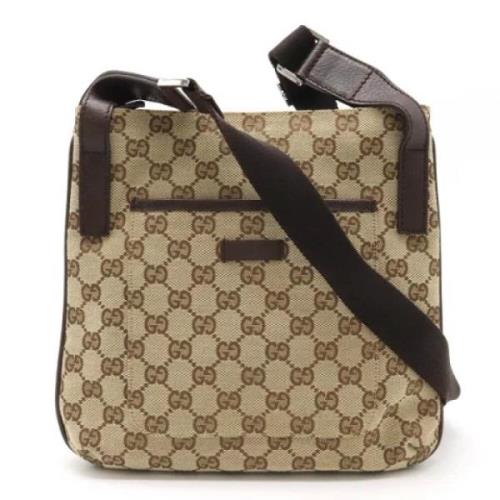 Pre-owned Canvas crossbody-bags Gucci Vintage , Beige , Dames