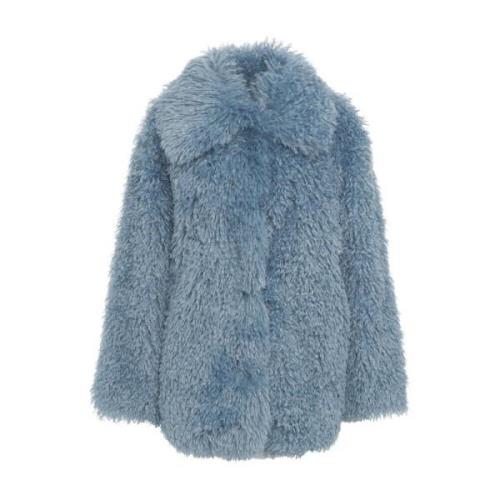 Blauwe Jassen Aw24 Model Hoogte 178cm Jakke , Blue , Dames